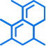 Hexagonal chemical structure graphic representing metabolic activation